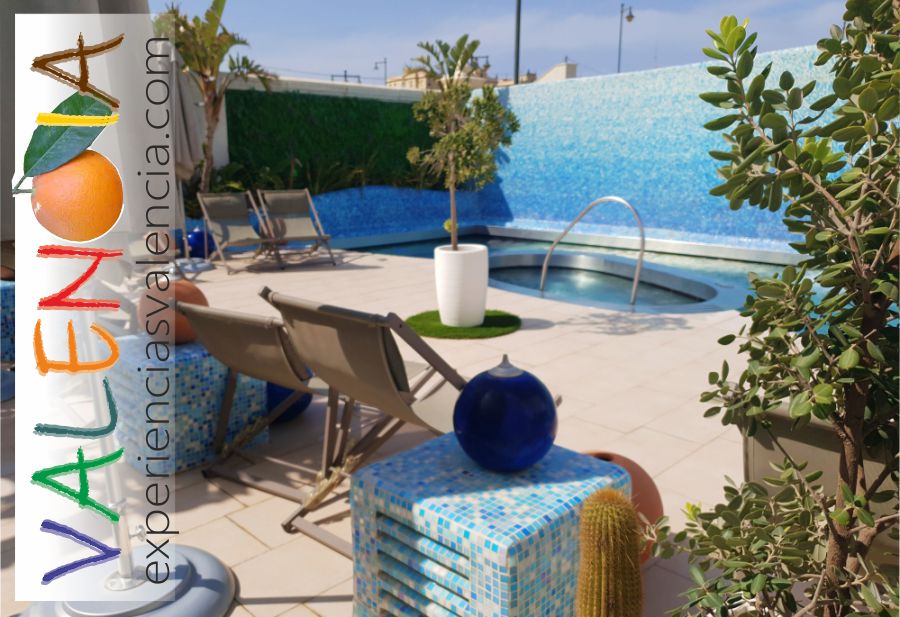 Jardín mediterráneo en el Spa Valencia las Arenas