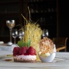 Postre en el restaurante del hotel Swiss Moraira